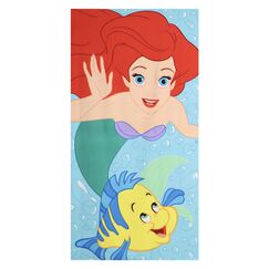 Ręcznik plażowy z mikrofibry Mała syrenka - Ariel i Florek (70x140cm)