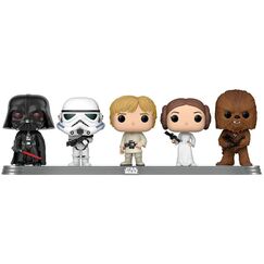 Zestaw 5 figurek Star Wars Classics POP! - Darth Vader, Stormtrooper, Luke, Leia & Chewbacca