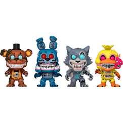 Zestaw 4 figurek Five Nights at Freddy's: The Twisted Ones POP! - Twisted Freddy / Bonnie / Wolf / Chica (Special Edition GITD)
