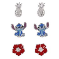 Zestaw 3 par kolczyk&oacute;w Disney - Stitch