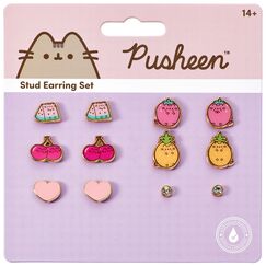 Zestaw 6 par kolczyków Pusheen