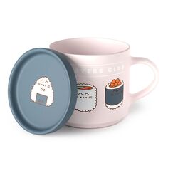 Duży kubek porcelanowy z pokrywką Pusheen - Sushi Lovers Club (420 ml)