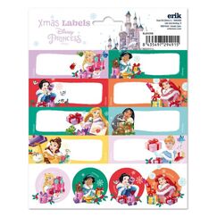 Świąteczne naklejki na prezenty Disney Księżniczki