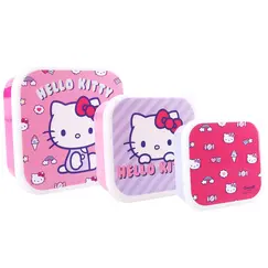 Zestaw 3 pojemnik&oacute;w śniadaniowych Hello Kitty - Fresh Bites
