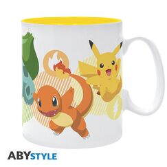 Duży kubek Pokémon - Pikachu & Starters (460 ml)