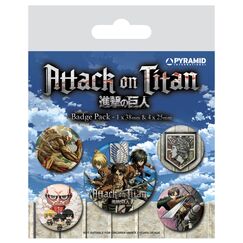 Przypinki Attack On Titan - Sezon 3 (5 szt.)