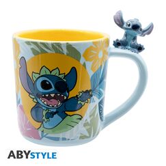 Duży kubek z rączką 3D Disney Lilo i Stitch - Hawaiian Stitch (460 ml)