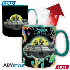 Duży kubek zmieniający kolor Rick & Morty - Spaceship (460 ml)