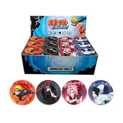 Skompresowany mini ręcznik podr&oacute;żny Naruto Shippuden (30 x 30 cm)