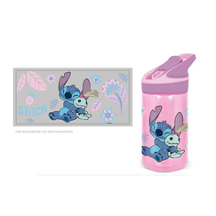 Butelka plastikowa Stitch - Watercolor (480 ml)