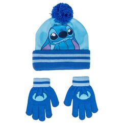 Zestaw czapka zimowa dziecięca z rękawiczkami Disney Stitch