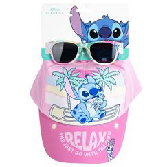 Zestaw czapka dziecięca z daszkiem z okularami przeciwsłonecznymi Disney Stitch