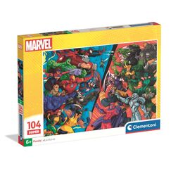 Puzzle Marvel Bohaterowie kontra Złoczyńcy Super (104 elementy)