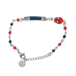 Bransoletka stalowa dziecięca Marvel Spider-Man (14+3 cm)