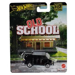 Model pojazdu Hot Wheels Premium Pop Culture 1/64 - 1979 Dodge Ram Van (Old School) (HVJ38)