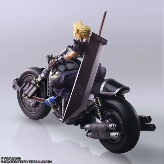 Figurka z pojazdem Final Fantasy VII Bring Arts - Cloud Strife & Hardy-Daytona- Zdjęcie 2