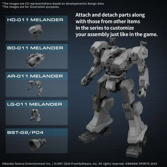 Figurka do złożenia Armored Core VI 30MM - Balam Industries BD-011 Melander- Zdjęcie 5