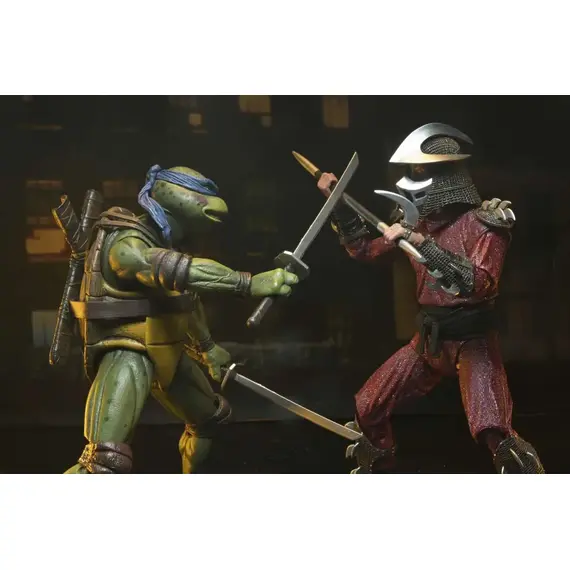 Zestaw 2 figurek Teenage Mutant Ninja Turtles (1990) - Shredder vs Leonardo (Rooftop Battle)- Zdjęcie 5