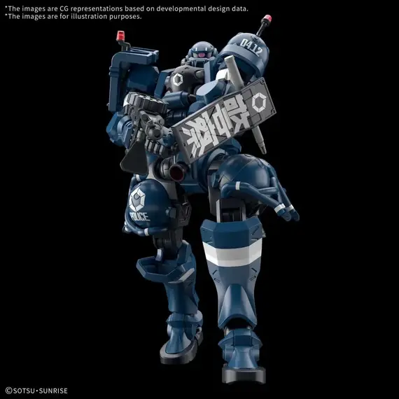 Model figurki GUNDAM HG GQuuuuuuX 1/144 - MS-06-SSP Police Zaku- Zdjęcie 4