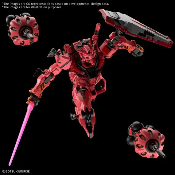 Model figurki GUNDAM HG GQuuuuuuX 1/144 - gMS-α Red Gundam- Zdjęcie 4