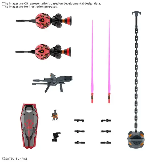 Model figurki GUNDAM HG GQuuuuuuX 1/144 - gMS-α Red Gundam- Zdjęcie 8