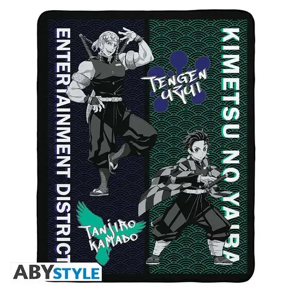 Koc z polaru Demon Slayer Kimetsu no Yaiba - Tanjiro & Tengen (150x120cm)