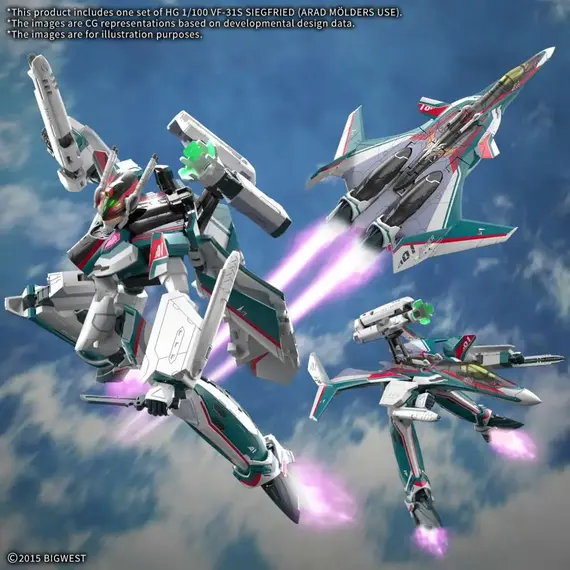 Model do składania Macross Delta HG 1/100 - VF-31S Siegfried (Arad Molders Use)- Zdjęcie 5