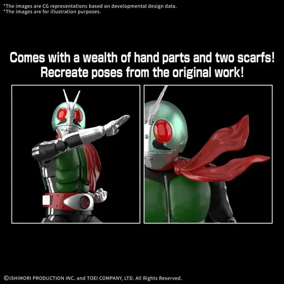 Model do składania Kame Rider Figure-rise Standard - Masked Rider 1- Zdjęcie 4