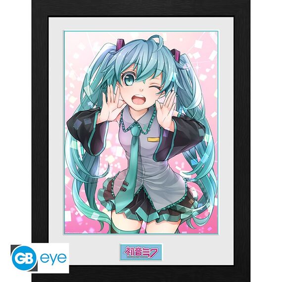 Plakat w ramie Hatsune Miku - Wink (31 x 41 cm)
