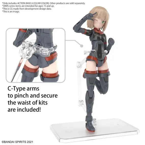 Podstawki dla figurek Gunpla 1/144 - Action Base 6 (przezroczyste)- Zdjęcie 4