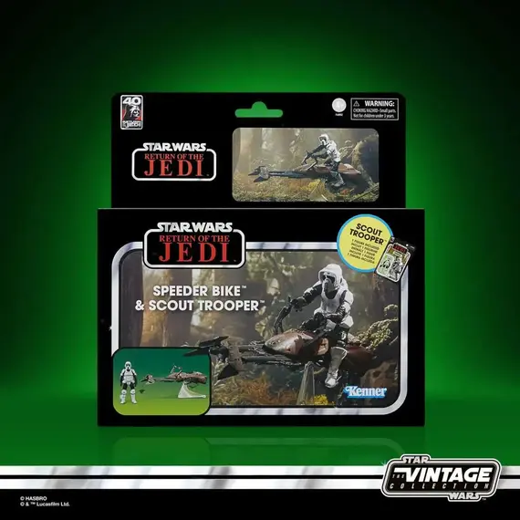 Pojazd z figurką Star Wars Epizod VI Vintage Collection - Speeder Bike & Scout Trooper- Zdjęcie 2