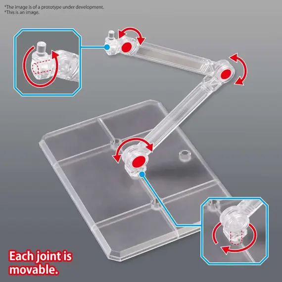 Podstawki dla figurek Gunpla 1/144 - Action Base 7 (przezroczyste)- Zdjęcie 2
