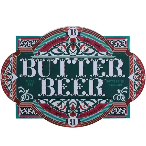 Znak metalowy na ścianę Harry Potter - Butterbeer- Zdjęcie 2