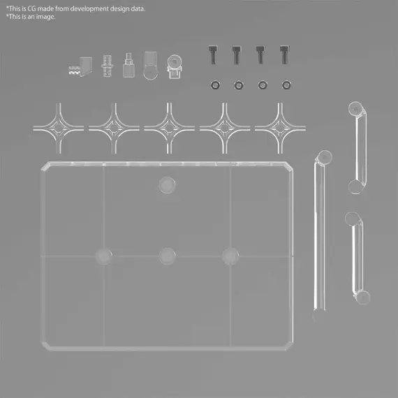 Podstawka dla figurek Gunpla 1:100 - Action Base 8 (przezroczysta)- Zdjęcie 2