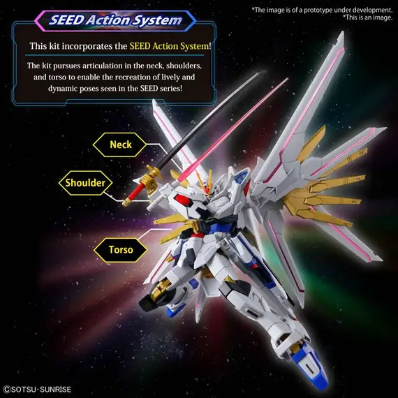 Model figurki GUNDAM HG Cosmic Era 1/144 - Mighty Strike Freedom Gundam- Zdjęcie 5