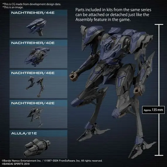 Figurka do złożenia Armored Core 30MM - Schneider Nachtreiher-40E Steel Haze- Zdjęcie 5