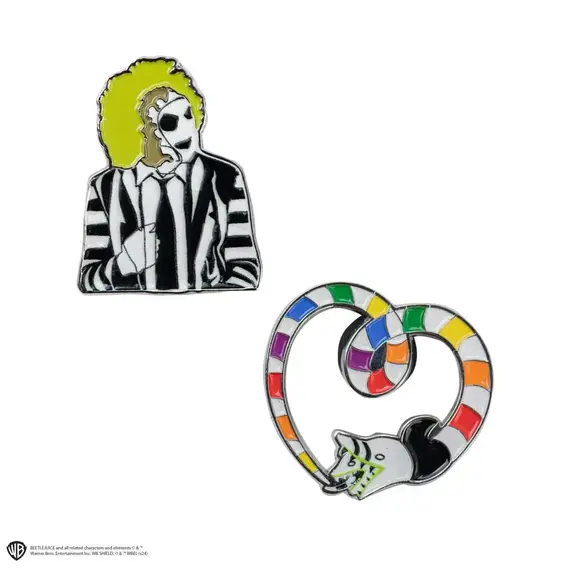 Przypinki Beetlejuice - Beetlejuice & Sandworm (2 szt.)