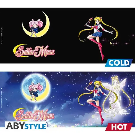 Duży kubek zmieniający kolor Czarodziejka z Księżyca - Sailor Moon & Chibi (460 ml)- Zdjęcie 5