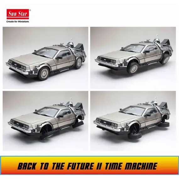 Model samochodu Powrót do przyszłości 2 1/18 - Time Machine- Zdjęcie 3