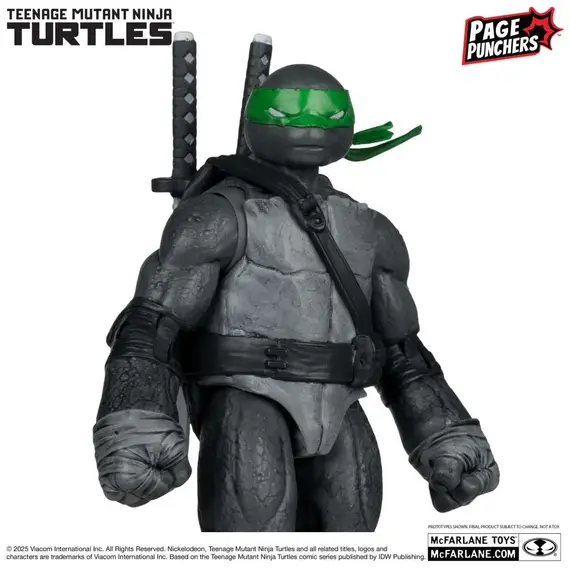 Figurka z komiksem Teenage Mutant Ninja Turtles Page Punchers - Leonardo (Black White & Green) [Red Platinum Edition]- Zdjęcie 5