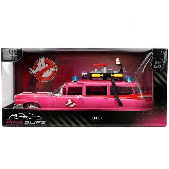 Model samochodu Pogromcy duchów 1/24 - Ecto-1 (Pink Variant) Limited Edition- Zdjęcie 3