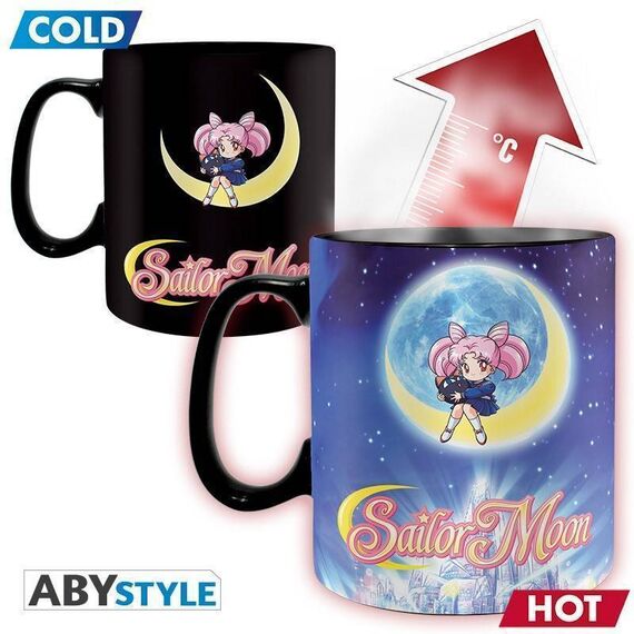 Duży kubek zmieniający kolor Czarodziejka z Księżyca - Sailor Moon & Chibi (460 ml)- Zdjęcie 3