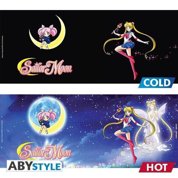 Duży kubek zmieniający kolor Czarodziejka z Księżyca - Sailor Moon & Chibi (460 ml)- Zdjęcie 8