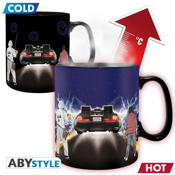 Duży kubek zmieniający kolor Back To The Future - Time Machine (460 ml)- Zdjęcie 6