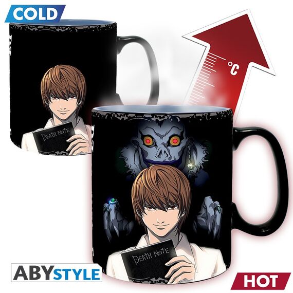 Duży kubek zmieniający kolor Death Note - Kira & L (460 ml)