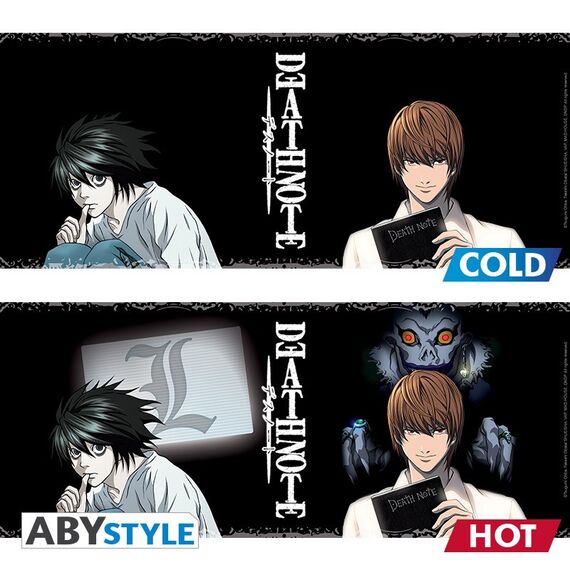 Duży kubek zmieniający kolor Death Note - Kira & L (460 ml)- Zdjęcie 4