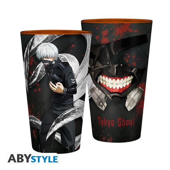 Duża szklanka Tokyo Ghoul - Kaneki & Mask (400 ml)