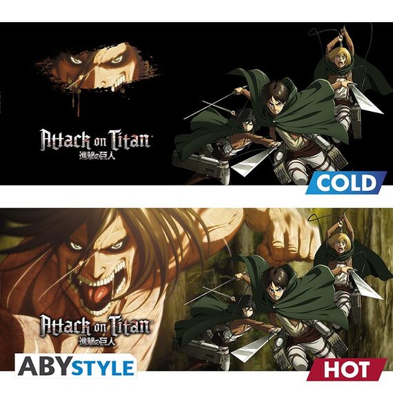 Duży kubek zmieniający kolor Attack on Titan - Titan Eren S3 (460 ml)- Zdjęcie 4