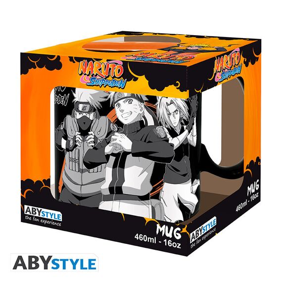 Duży kubek Naruto Shippuden - Bohaterowie (Skala szarości) (460 ml)- Zdjęcie 8