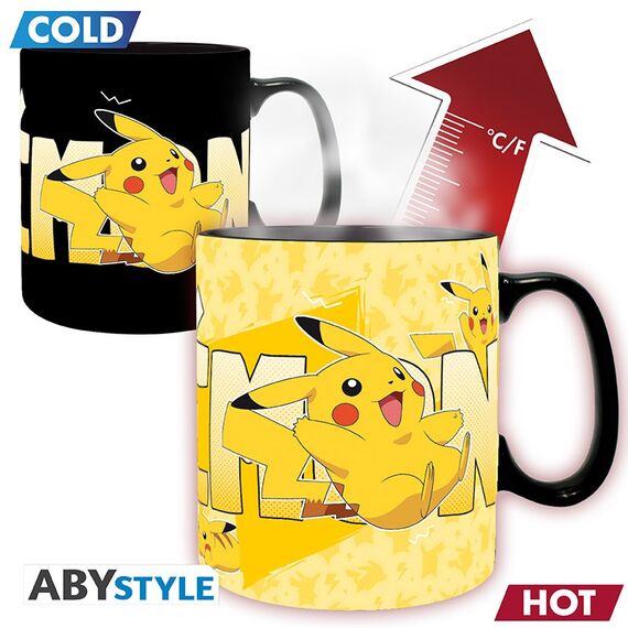 Duży kubek zmieniający kolor Pokemon - Pikachu (460 ml)